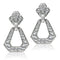 Silver Earrings Crystal Drop Earrings LO1995 Rhodium White Metal Earrings with Crystal Alamode Fashion Jewelry Outlet