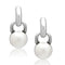 Silver Earrings Crystal Drop Earrings LO1998 Rhodium White Metal Earrings with Crystal Alamode Fashion Jewelry Outlet