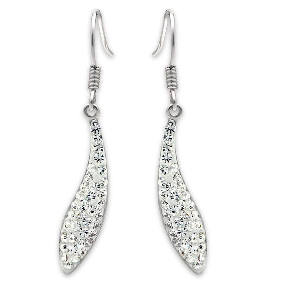 Silver Earrings Crystal Drop Earrings LO2041 Rhodium Brass Earrings with Top Grade Crystal Alamode Fashion Jewelry Outlet