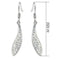 Silver Earrings Crystal Drop Earrings LO2041 Rhodium Brass Earrings with Top Grade Crystal Alamode Fashion Jewelry Outlet