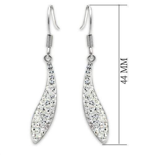 Silver Earrings Crystal Drop Earrings LO2041 Rhodium Brass Earrings with Top Grade Crystal Alamode Fashion Jewelry Outlet