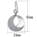 Crystal Drop Earrings LO2669 Rhodium Iron Earrings with Top Grade Crystal