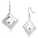 Crystal Drop Earrings LO2678 Rhodium Iron Earrings with Top Grade Crystal