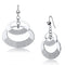 Crystal Drop Earrings LO2714 Matte Rhodium & Rhodium Iron Earrings with Crystal