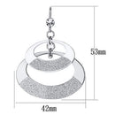 Crystal Drop Earrings LO2714 Matte Rhodium & Rhodium Iron Earrings with Crystal