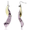 Crystal Drop Earrings LO2730 Reverse Two-Tone Iron Earrings with Crystal