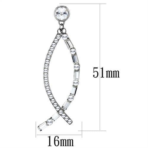 Crystal Drop Earrings TK1806 Stainless Steel Earrings with Crystal