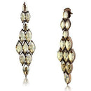 Crystal Drop Earrings TK2632 Coffee light Stainless Steel Earrings with Crystal