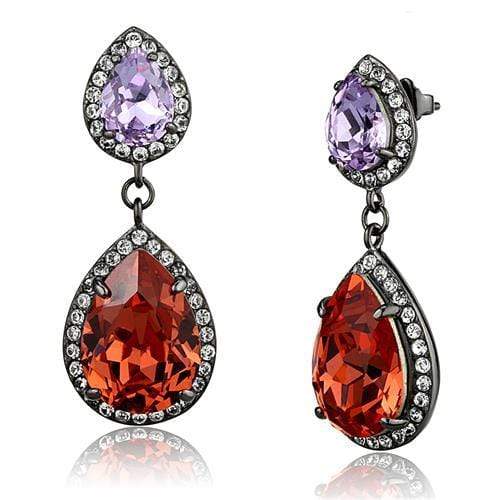 Silver Earrings Crystal Drop Earrings TK2725 Stainless Steel Earrings with Crystal Alamode Fashion Jewelry Outlet