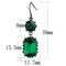 Crystal Drop Earrings TK2817 Dark Brown Stainless Steel Earrings with Crystal