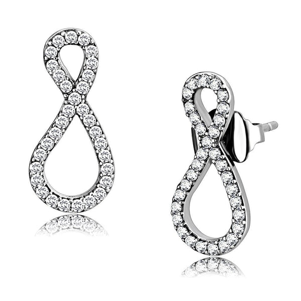 Silver Earrings Cute Earrings DA186 Stainless Steel Earrings with AAA Grade CZ Alamode Fashion Jewelry Outlet