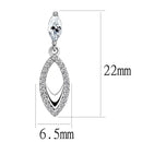 Silver Earrings Cute Earrings DA189 Stainless Steel Earrings with AAA Grade CZ Alamode Fashion Jewelry Outlet