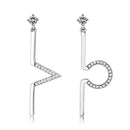 Silver Earrings Cute Earrings DA191 Stainless Steel Earrings with AAA Grade CZ Alamode Fashion Jewelry Outlet