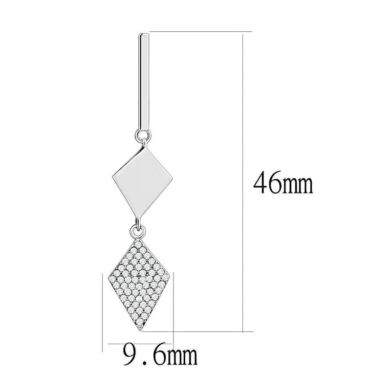 Silver Earrings Cute Earrings DA194 Stainless Steel Earrings with AAA Grade CZ Alamode Fashion Jewelry Outlet