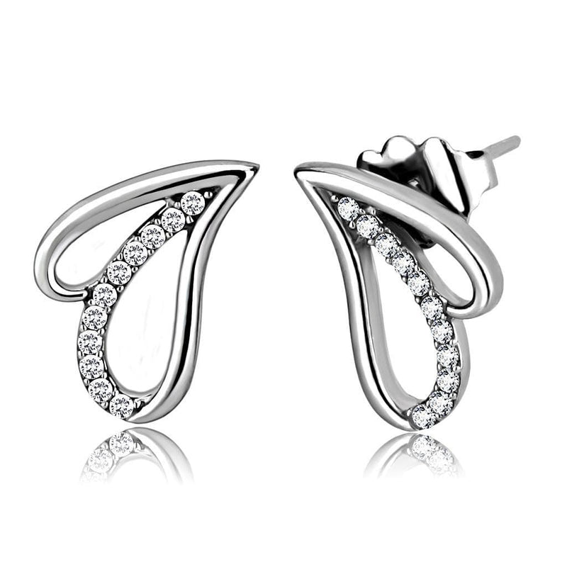 Silver Earrings Cute Earrings DA195 Stainless Steel Earrings with AAA Grade CZ Alamode Fashion Jewelry Outlet