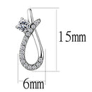 Silver Earrings Cute Earrings DA196 Stainless Steel Earrings with AAA Grade CZ Alamode Fashion Jewelry Outlet