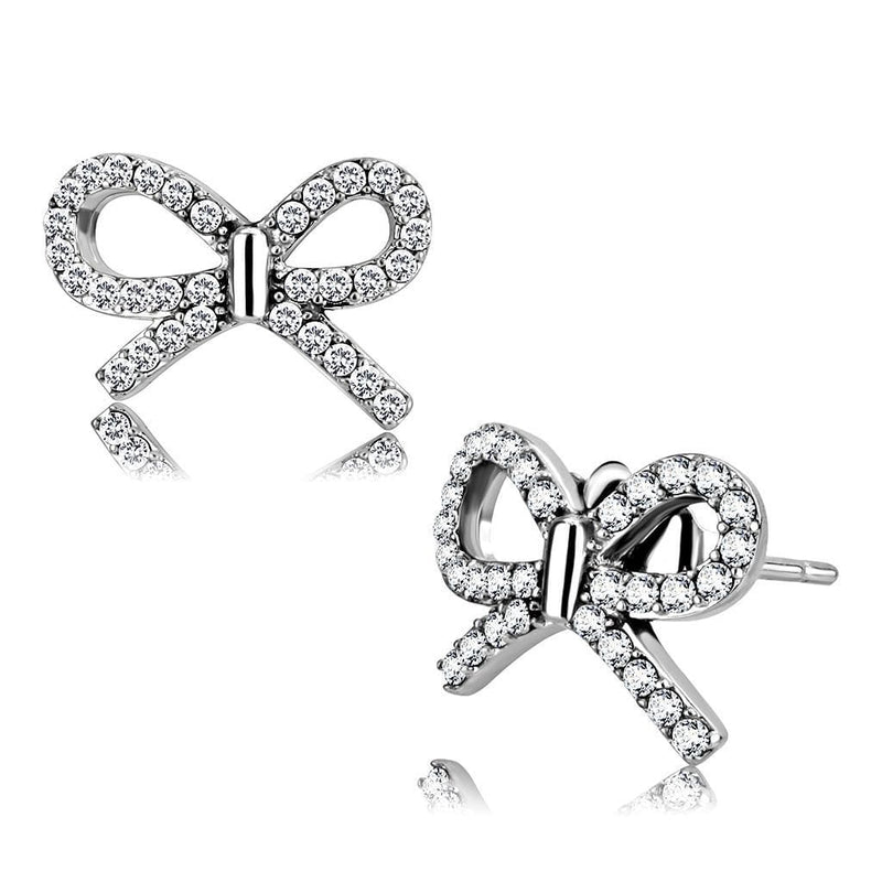 Silver Earrings Cute Earrings DA197 Stainless Steel Earrings with AAA Grade CZ Alamode Fashion Jewelry Outlet