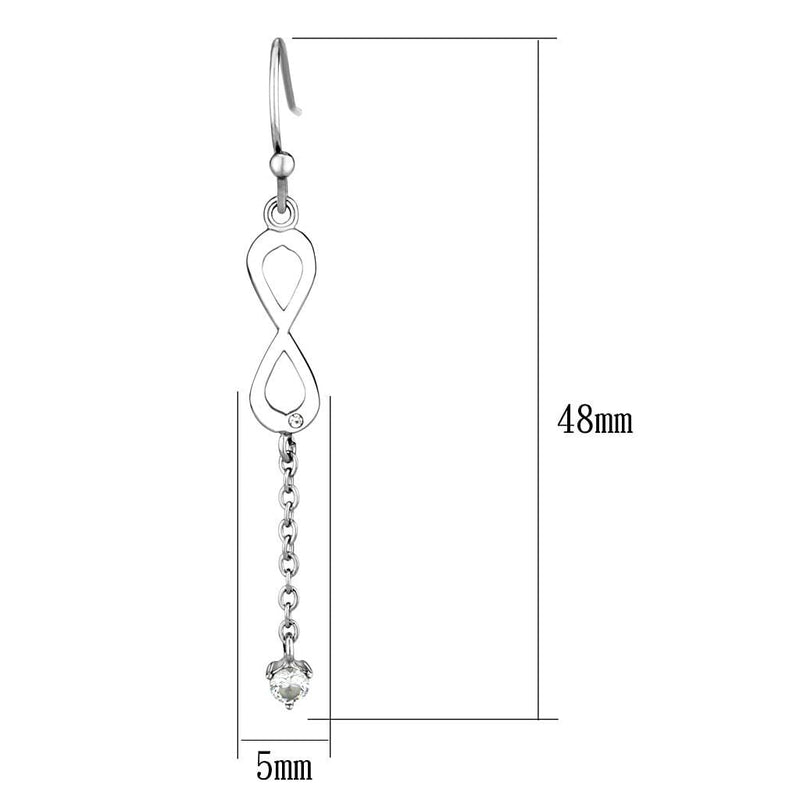 Drop Earrings TK2888 Stainless Steel Earrings with AAA Grade CZ