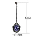 Drop Earrings TK3073 - Stainless Steel Earrings with Top Grade Crystal