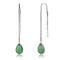 Drop Earrings TK3099 Stainless Steel Earrings with Semi-Precious in Emerald