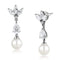 Silver Earrings Drop Earrings TK3159 Rhodium Stainless Steel Earrings with Synthetic Alamode Fashion Jewelry Outlet