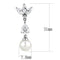 Drop Earrings TK3159 Rhodium Stainless Steel Earrings with Synthetic