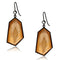 Drop Earrings VL070 Black - Brass Earrings with Synthetic in Orange