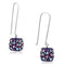 Silver Earrings Drop Earrings VL089 Stainless Steel Earrings with Top Grade Crystal Alamode Fashion Jewelry Outlet