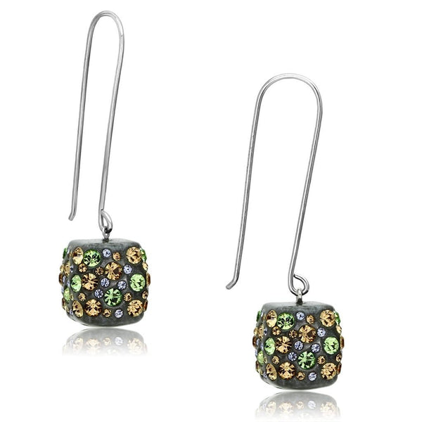 Drop Earrings VL090 Stainless Steel Earrings with Top Grade Crystal