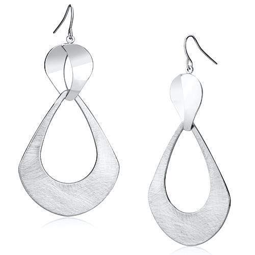 Earrings For Girls LO2752 Matte Rhodium & Rhodium Iron Earrings