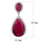 Earrings For Girls LO3296 Rhodium Brass Earrings with AAA Grade CZ in Ruby