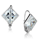 Silver Earrings Earrings For Girls LO3868 Rhodium Brass Earrings with AAA Grade CZ Alamode Fashion Jewelry Outlet