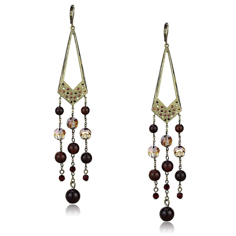 Silver Earrings Earrings For Girls LO4186 Antique Copper Brass Earrings with Assorted Alamode Fashion Jewelry Outlet