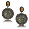 Silver Earrings Earrings For Girls LO4190 Antique Copper Brass Earrings in Smoked Quartz Alamode Fashion Jewelry Outlet