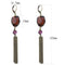 Silver Earrings Earrings For Girls LO4202 Antique Copper Brass Earrings with Synthetic in Garnet Alamode Fashion Jewelry Outlet