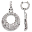 Earrings For Women 1W119 Rhodium Brass Earrings with AAA Grade CZ