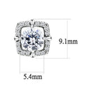 Silver Earrings Earrings For Women DA070 Stainless Steel Earrings with AAA Grade CZ Alamode Fashion Jewelry Outlet