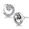 Silver Earrings Earrings For Women DA207 Stainless Steel Earrings with AAA Grade CZ Alamode Fashion Jewelry Outlet