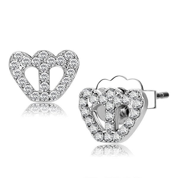 Earrings For Women LO4673 Rhodium Brass Earrings with Top Grade Crystal