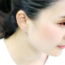 Earrings For Women LO4673 Rhodium Brass Earrings with Top Grade Crystal