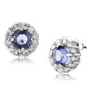 Earrings For Women LO4674 Rhodium Brass Earrings with Synthetic