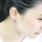 Earrings For Women LO4674 Rhodium Brass Earrings with Synthetic