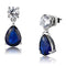 Earrings For Women LO4684 Rhodium Brass Earrings with Synthetic