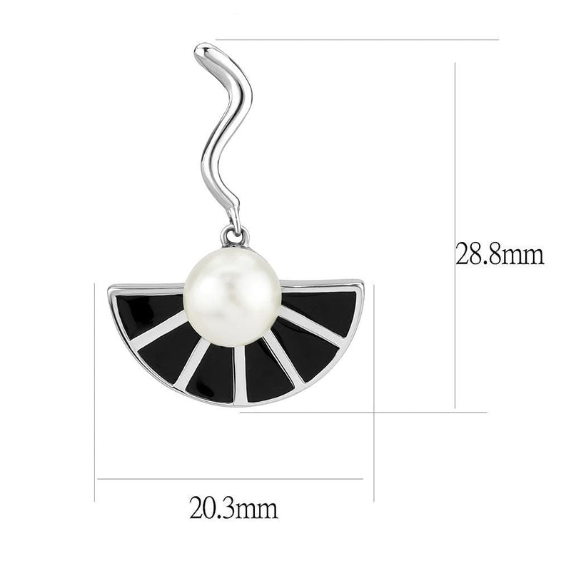 Silver Earrings Earrings For Women TK3612 No Plating Stainless Steel Earrings with Synthetic Alamode Fashion Jewelry Outlet