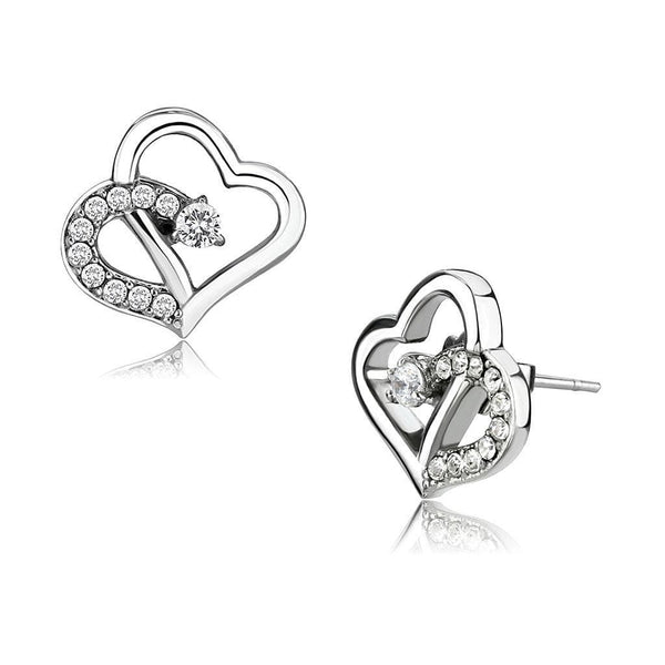 Silver Earrings Earrings For Women TK3656 Stainless Steel Earrings with AAA Grade CZ Alamode Fashion Jewelry Outlet