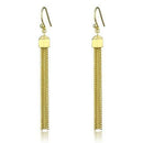 Gold Drop Earrings 3W1207 Gold Brass Earrings with Top Grade Crystal