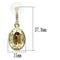 Silver Earrings Gold Drop Earrings GL257 Gold - Brass Earrings with Top Grade Crystal Alamode Fashion Jewelry Outlet