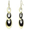 Gold Drop Earrings LO2652 Gold+Ruthenium Iron Earrings with Crystal