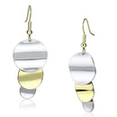 Gold Drop Earrings LO2653 Gold+Rhodium Iron Earrings