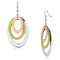 Silver Earrings Gold Drop Earrings LO2660 Rose Gold + Rhodium Iron Earrings Alamode Fashion Jewelry Outlet